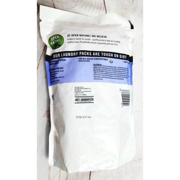 Open Nature Liquid Laundry Pack Fights Stains Lavender Scent 35oz 45ct Detergent - Picture 4 of 9